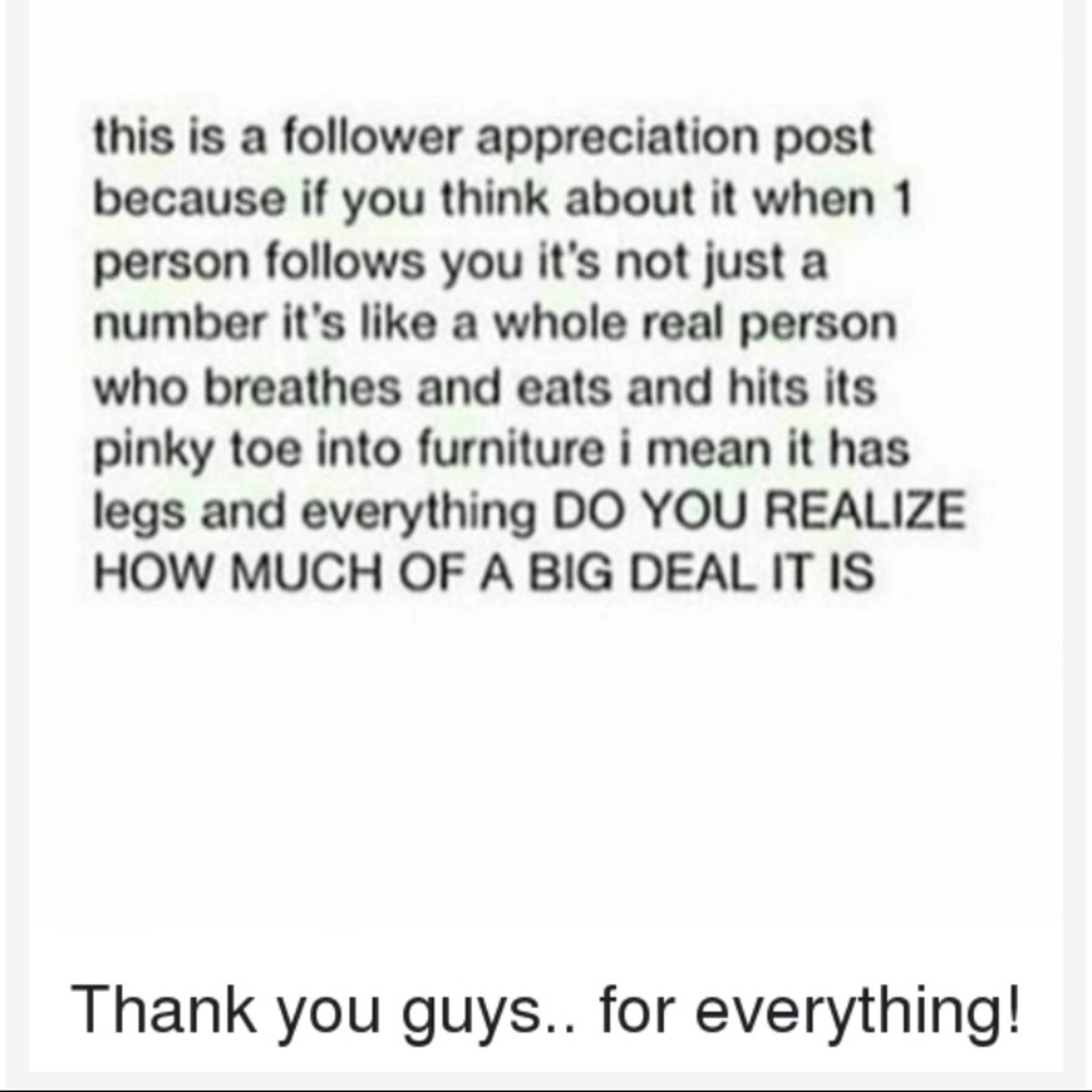 Appreciation post